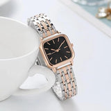 Load image into Gallery viewer, Women’s Square Rose Gold Bracelet Watch