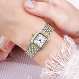 Load image into Gallery viewer, Women’s Gold Square Roman Dial Bracelet Watch